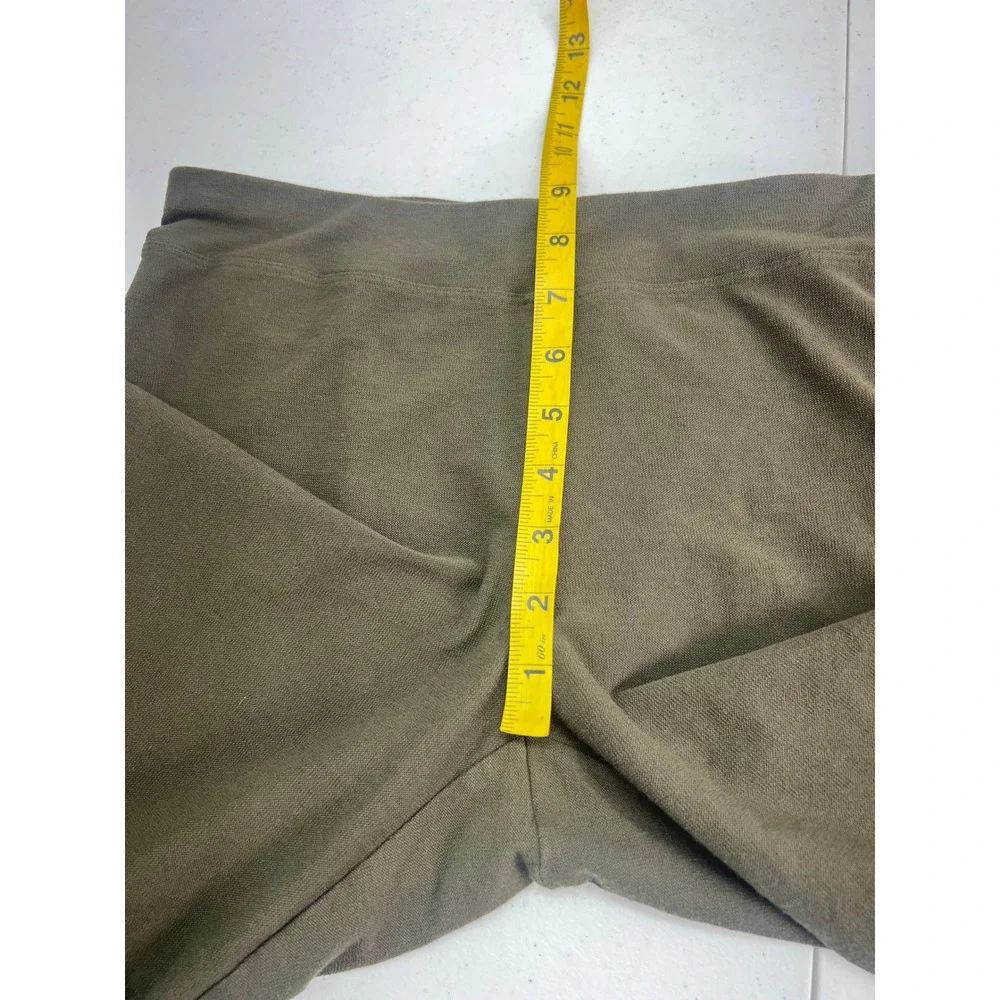 Eileen Fisher Small Green Pull On Pants Sustainable Stretch Jersey Minimalist
